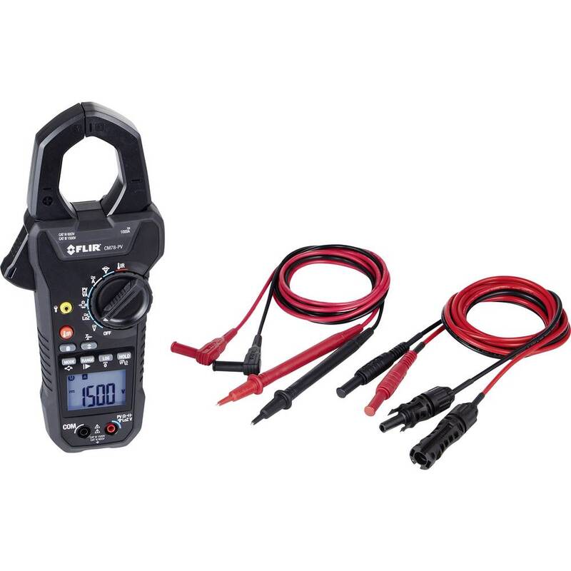 Solar Clamp Meter,1500 V,Plastic/Metal - 0793950370759