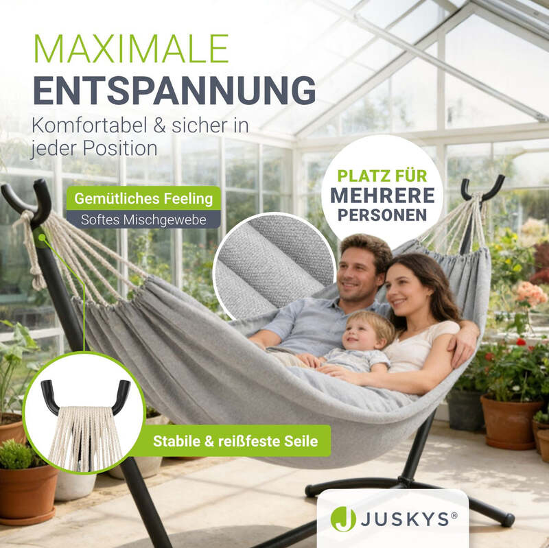 Hängematte Paya Mobile Outdoor Hängematte mit Tragetasche und Gestell grau - 4262437181776