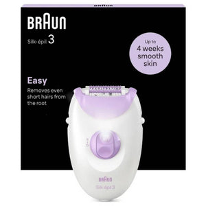 B-Ware Braun Epilierer Silk-epil 3-000 20 Pinzetten 2 Geschwindigkeitsstufen weiß