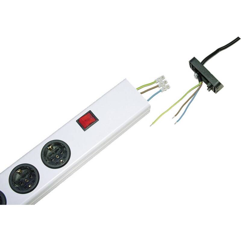 Ehmann Steckdosenleiste Mehrfachsteckdose mit Schalter Weiß 5fach ohne Stecker - 4012096023111