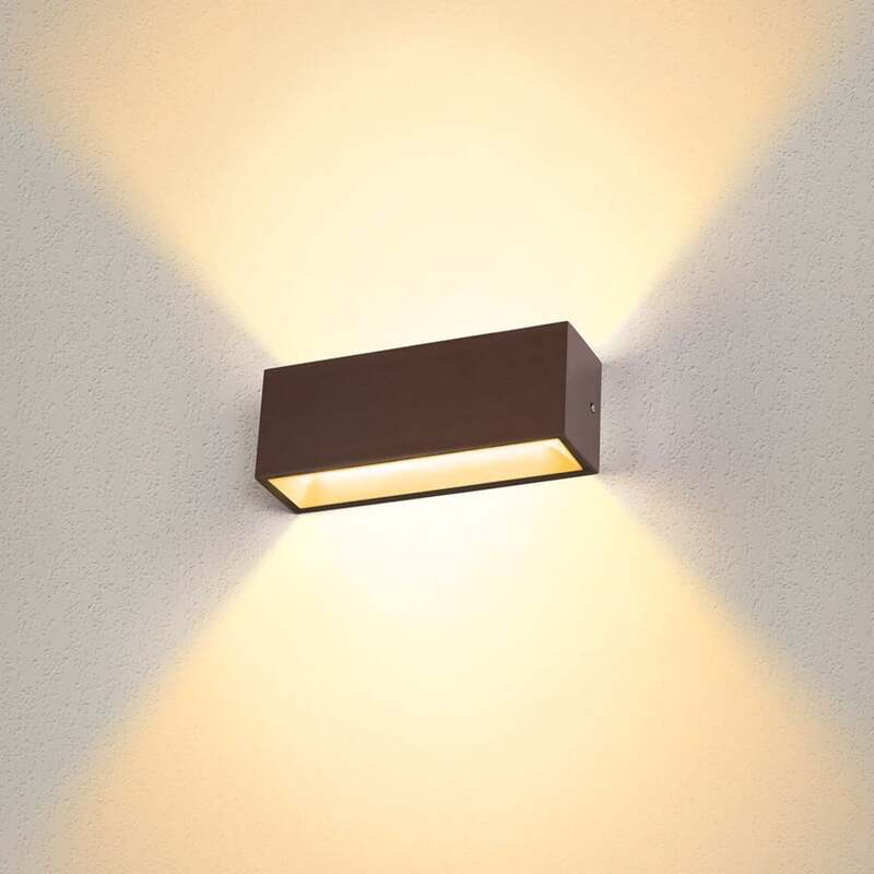 SLV Sitra LED-Außenwandleuchte Wandleuchte Gartenleuchte Lampe up/down 30cm rost - 4024163252539
