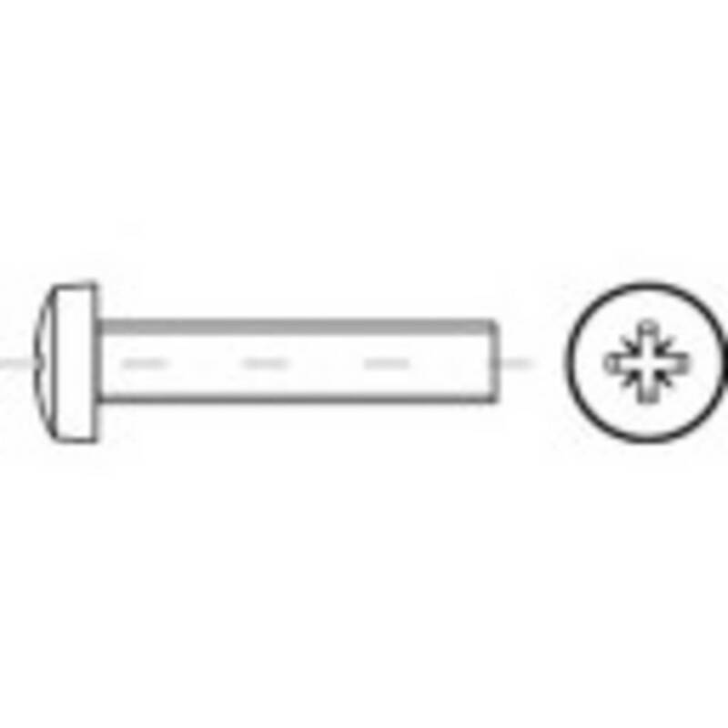Toolcraft Linsenschraube M2 8mm Kreuzschlitz Edelstahl A2 1000 Stück Schrauben - 4053199642700