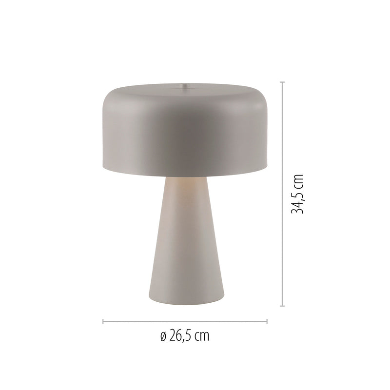 Schöner Wohnen Tischleuchte PENTO LED Lampe Leuchte beige Höhe 35cm Metall E27 - 4043689017682