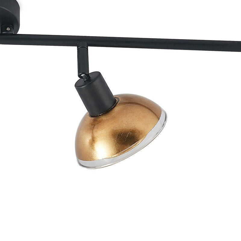 Lindby Deckenstrahler Deckenspot Erin schwarz gold Glas Lampenstrahler - 4251911708523