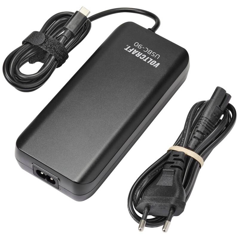 Voltcraft USB Ladegerät USBC-90 90W 5V 20V 4.5A USB Power Delivery 2 Ausgänge - 4064161198934
