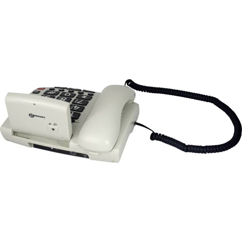 Geemarc Seniorentelefon Schnurgebunden inkl. Notrufsender Beleuchtetes Display - 3521350007947