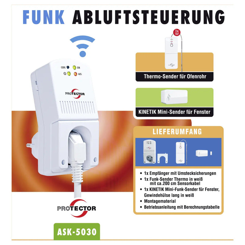 Protector Funk-Abluftsteuerung ASK-5030 1800W Heizungssteuerung sicher - 4260070563058