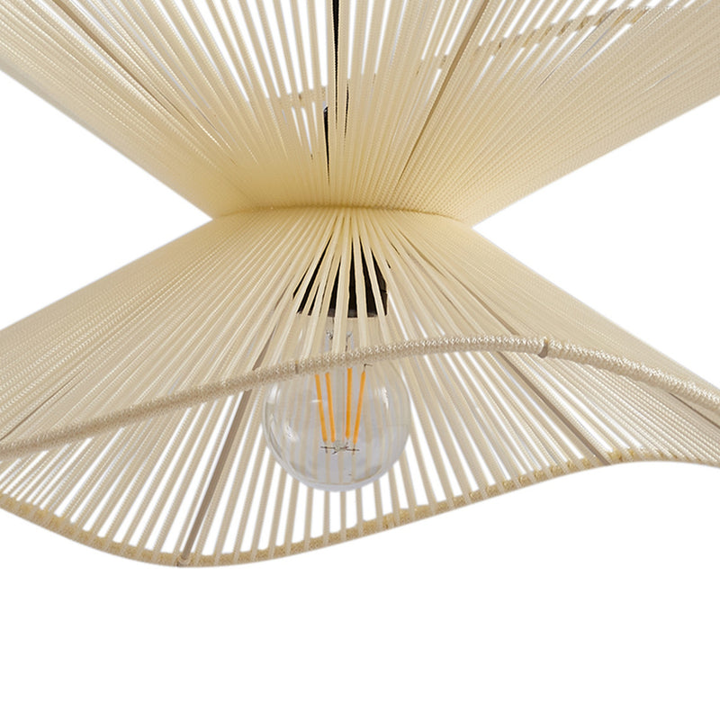Lindby Außenpendelleuchte Hängelampe Valdorin beige Baumwolle IP44 - 4251911797992