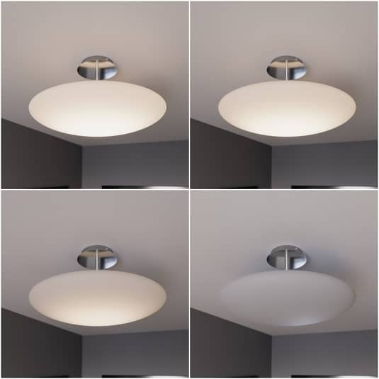 Lindby Deckenleuchte Deckenlampe LED Gunda Glas opalweiß dimmbar Lampe Leuchte - 4251096559293