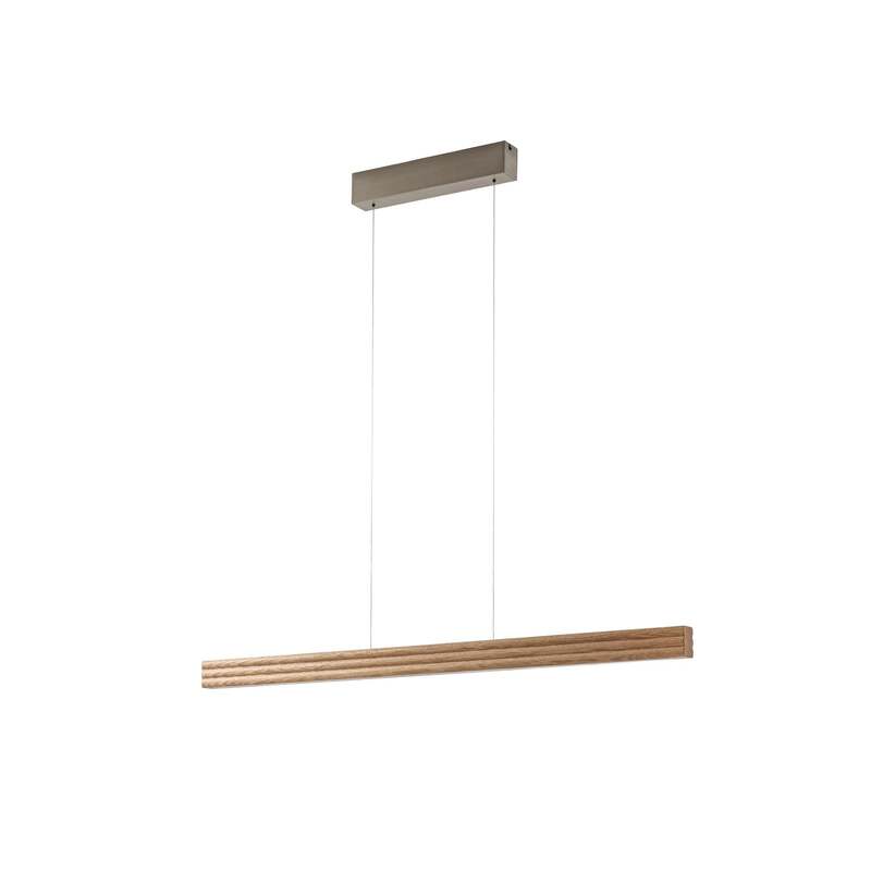 Lucande LED Hängeleuchte Annetta dimmbar CCT Holz grau 117cm Touchdimmer 2700lm - 4255830911149
