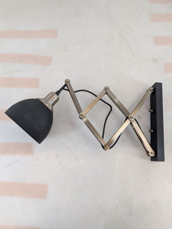 Scherenlampe Sivani MR-725 Wandleuchte dimmbar schwarz gold patiniert 30cm - 8681875642940
