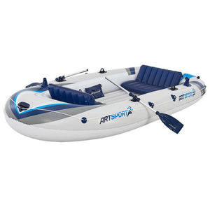 B-Ware Schlauchboot Paddelboot 3,22 m aufblasbar für 4 Personen Luftpumpe Paddel Set
