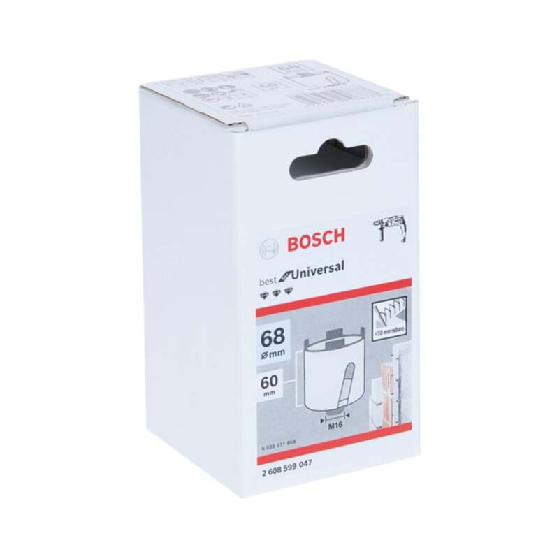 Bosch Diamant-Dosensenker Bohrer 68mm 4 Segmente 60mm Arbeitslänge 10mm Höhe - 4059952508788