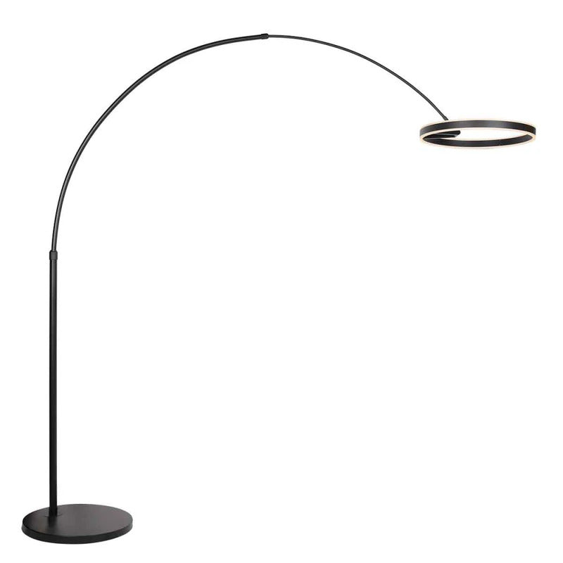 Steinhauer Stehlampe Ringlux moderne Lampe dimmbar schwarz 215cm Höhe 50cm Ø - 8712746176551