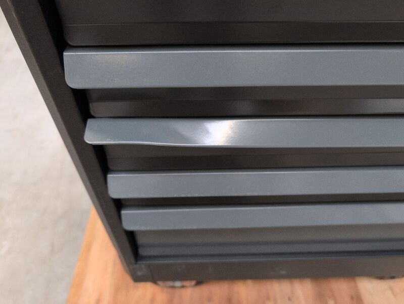 STIER Werkstattwagen Premium Edelstahl-Arbeitsfläche 7 Schubladen schwarz 500kg - 4251709625766