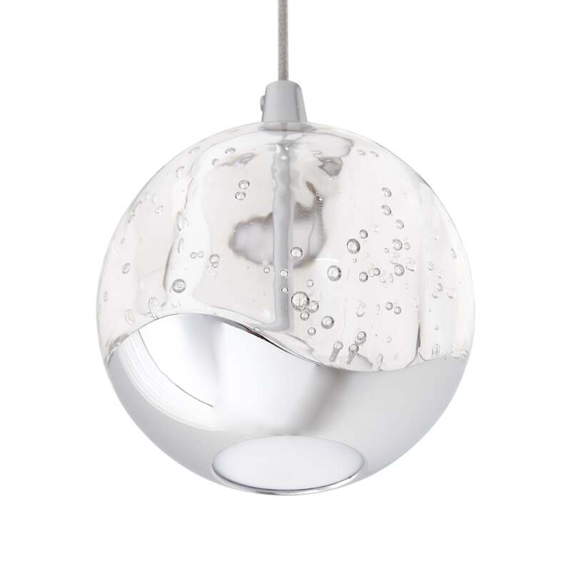 Lucande Pendelleuchte Hängeleuchte Hayley LED Lampe Leuchte chromfarben Ø 9 cm - 4251096562422