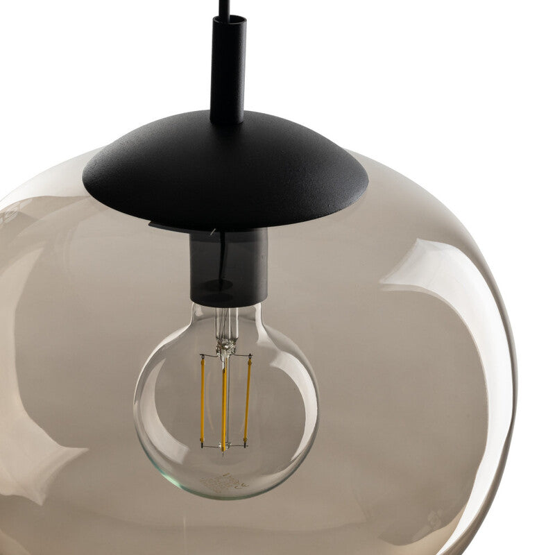 TK Lighting Pendelleuchte Hängeleuchte Vibe 30cm LED dimmbar topas schwarz - 5901780546779