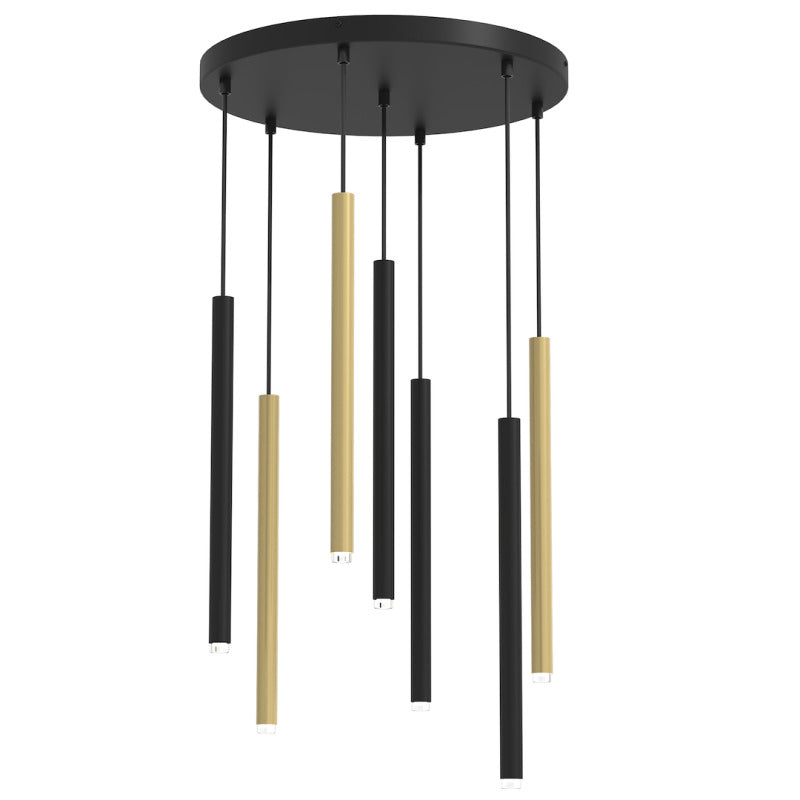 Milagro Hängeleuchte Pendelleuchte Monza schwarz gold 7-flammig G9 LED Metall - 5902693788430