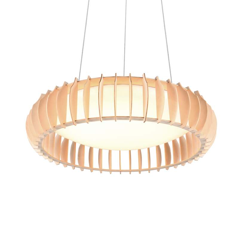 Monte Pendelleuchte Hängelampe LED Lampe Holz hell CCT weiß Esszimmer Licht668 - 4017807600100