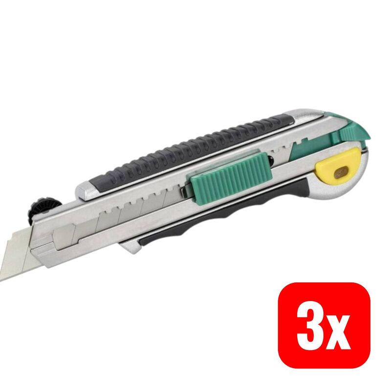 Wolfcraft Cuttermesser Profi-Abbrechklingen-Messer 18mm Softgrip 8 Klingen 1 St. - 4006885413603