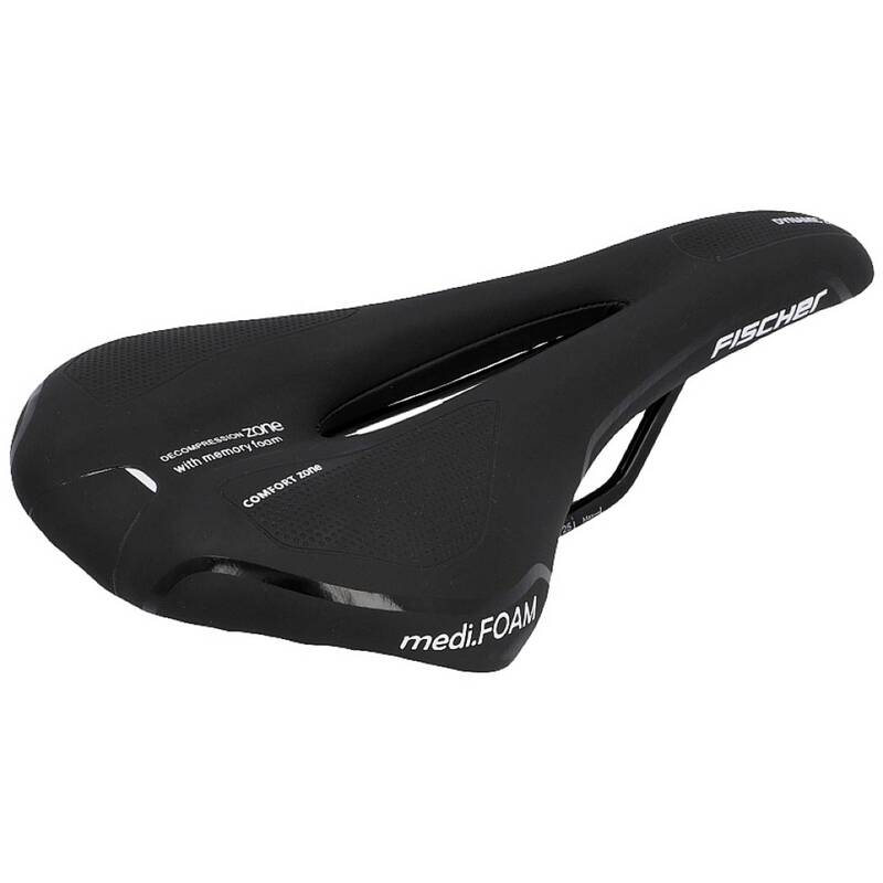 Fischer Fahrrad Sattel MEMORY Foam MTB schwarz ergonomisch komfortabel 85677 - 4008153856778