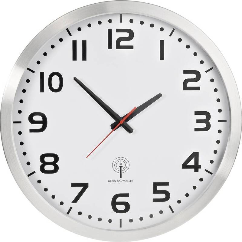 EuroTime 56863 Funk Wanduhr 50cm Wand Uhr Dekouhr Büro Funkuhr DEFEKTWARE - 4044685500871