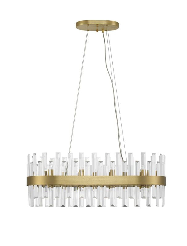 Nova Luce Pendelleuchte Hängeleuchte Kronleuchter CROWN Satin Gold G9 LED 80 cm - 5212017433930
