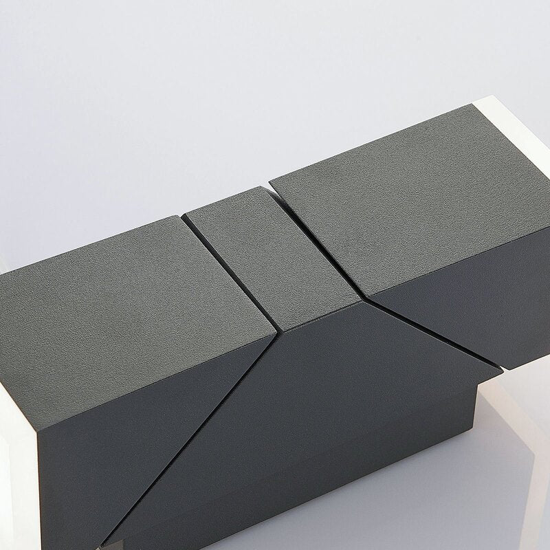 Lindby Wandleuchte Wandlampe LED Außenleuchte Sally dunkelgrau IP54 22cm - 4251096554618
