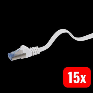 B-Ware Renkforce Patchkabel CAT 6a U/FTP hochflexibel RJ45 0,25m grau Flammwidrig 1 St.