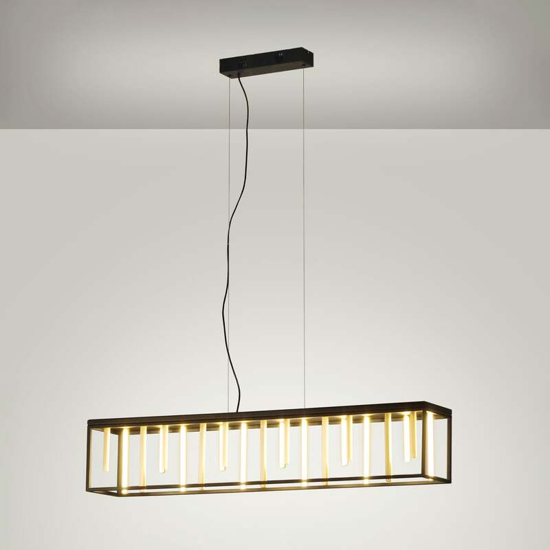 Fischer und Honsel Pendelleuchte LED Grid Schwarz dimmbar CCT SIEHE TEXT/FOTO - 4003694611077