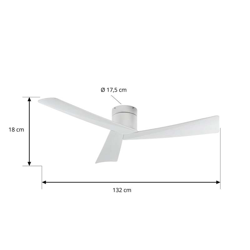 Lucande Deckenventilator Ventoro silber 132cm mit Fernbedienung Räume bis 20 m² - 4255830911361