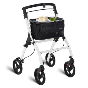 B-Ware Rollator Aluminium Indoor Rollator klappbar für schmale Wohnräume weiß 110kg