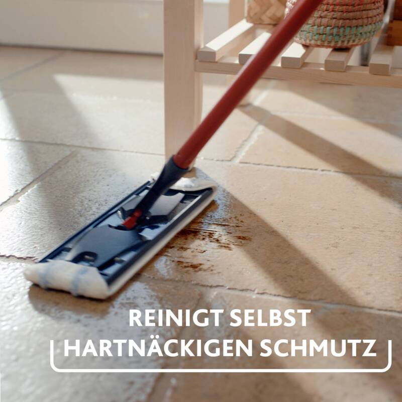 Vileda Bodenwischer H2PRO Flachwischer Mopp Reinigungsset 1,2l 60m² 132cm - 4023103251540