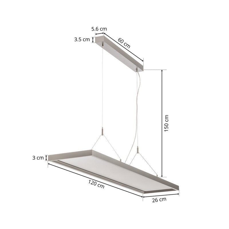 Arcchio Pendelleuchte Hängeleuchte LED Dorean Büro silber Metall Arbeitsplatz223 - 4251096514155