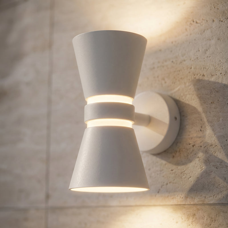 Lucande Außenwandleuchte Meravi LED Gartenleuchte Lampe Wandleuchte weiß IP44 - 4255830908828