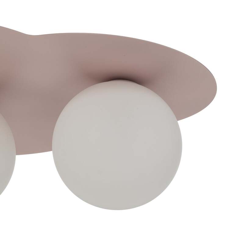 TK Lighting Deckenleuchte Cloud rosa 3-flammig LED Lampe dimmbar Glas 51cm - 5906135114474