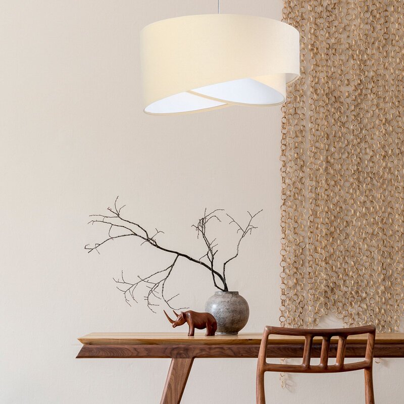 Euluna Pendelleuchte Vivien zweifarbig beige/weiß Pendelleuchte Deckenlampe L637 - 5902751346015