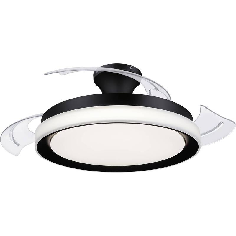 Philips LED Deckenventilator 28 W 510 mm Schwarz mit Beleuchtung und Fernbedi... - 8720169279100