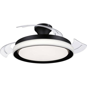 D-Ware Philips LED Deckenventilator 28 W 510 mm Schwarz mit Beleuchtung und Fernbedi...