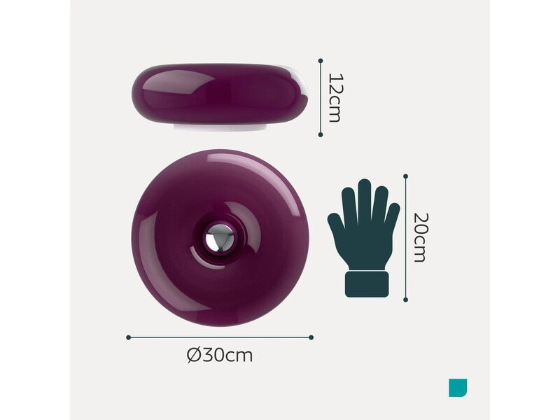 Eglo Tischleuchte Basile LED Lampe Wandlampe Leuchte warmweiß bordeaux Ø30cm - 9008606404841