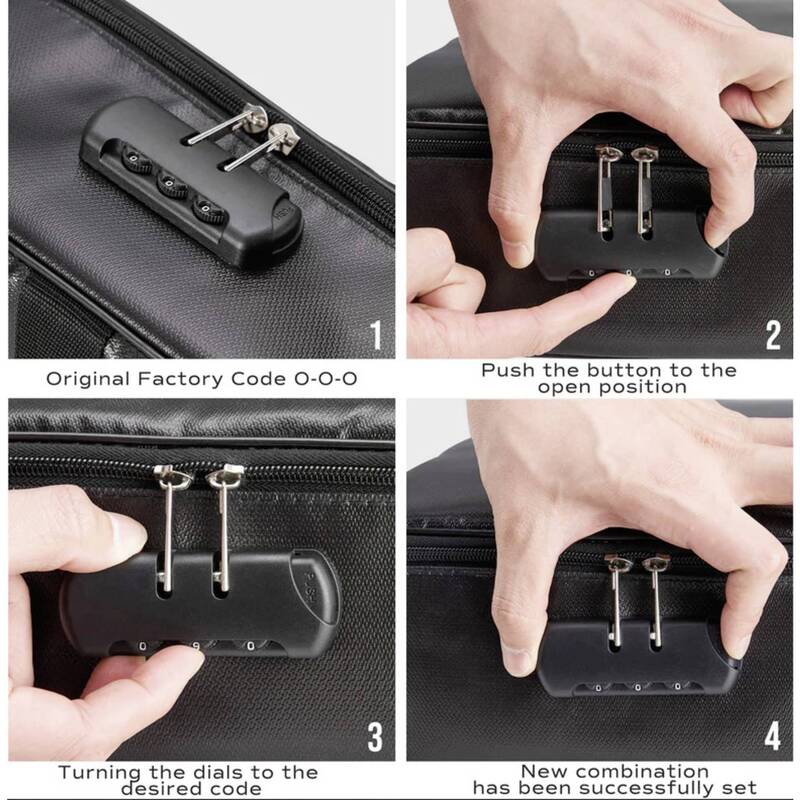 KH-Security Dokumententasche Aufbewahrung Tasche feuerfest Zahlenschloss Schw359 - 4036126012036