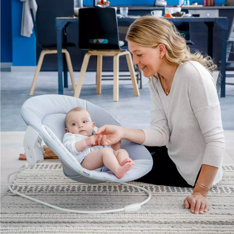 Hauck Bouncer 2 in 1 Babywippe ergonomisch Plüsch grau für Hochstuhl Alpha Beta - 4007923661970