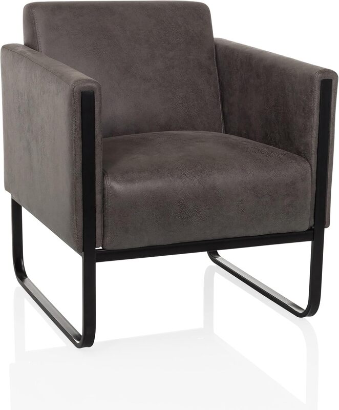 hjh OFFICE Loungesessel Aruba Retro Kunstleder mit Armlehnen Möbel Sitzmöbel - 4064323107750