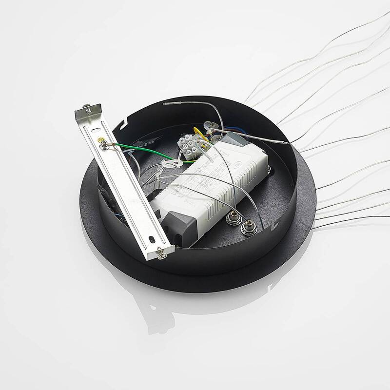 Lucande Pendelleuchte Hängelampe LED schwarz Ezana Leuchte dimmbar Aluminium - 4251911705157