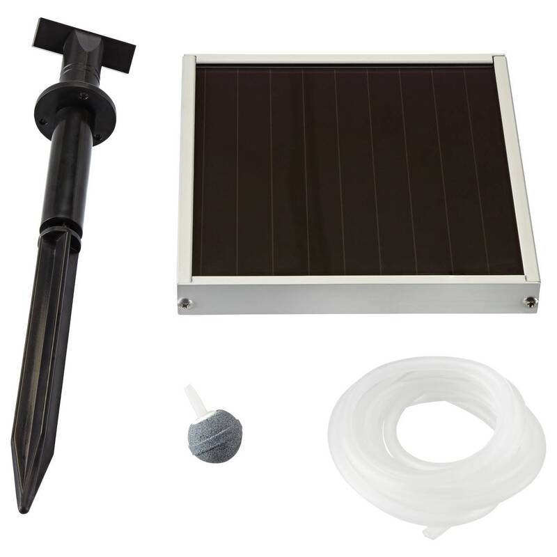 Pontec Solar-Teichbelüfter PondoSolar Air 150 Plus 80l/h Li-Ionen Akku 2m - 4010052467856