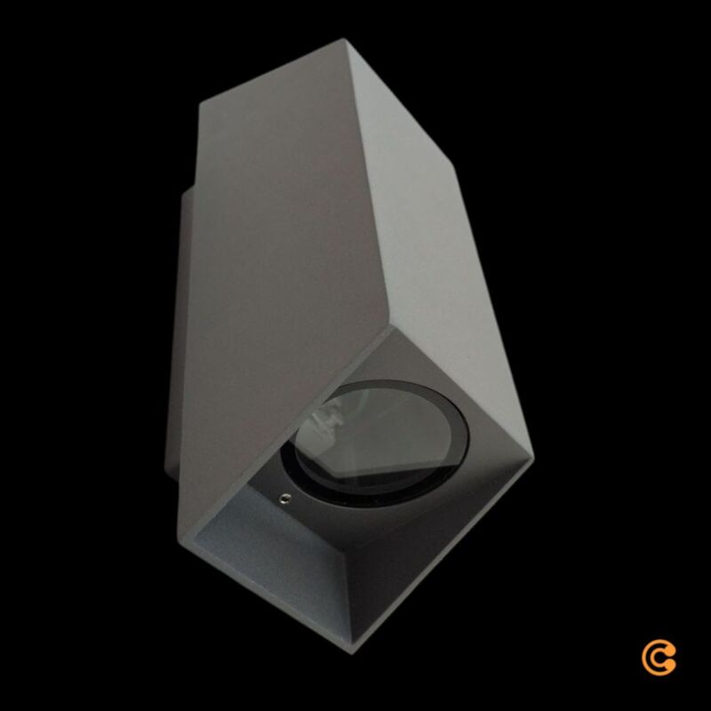 Nordlux Wandleuchte Nico Square GU10 LED Lampe anthrazit 230V IP54 80x235mm - 5704924010941