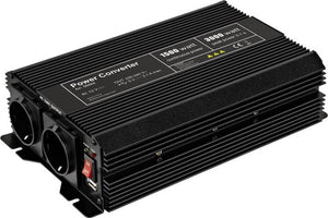 B-Ware Goobay Wechselrichter Wandler SPW IT 1500 W 12 V/DC - 230 V/AC, 5 V/DC