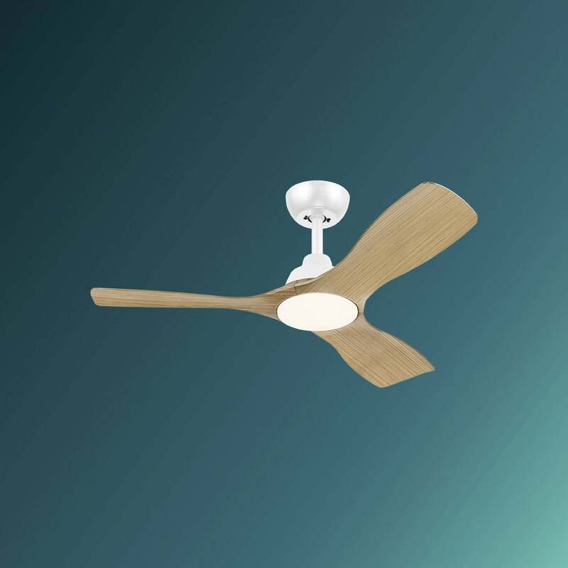 Philips LED-Ventilator Olas 106 cm braun/weiß leise dimmbar mit Fernbedienung - 8720169369931