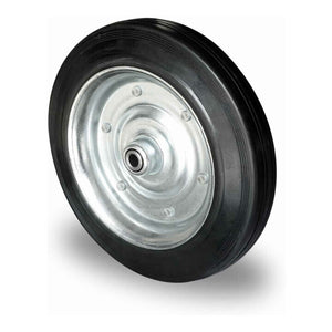 B-Ware Cascoo Rad Rolle Laufrad 250 Mm Stahlblech Vollgummi Schwarz Rollenlager