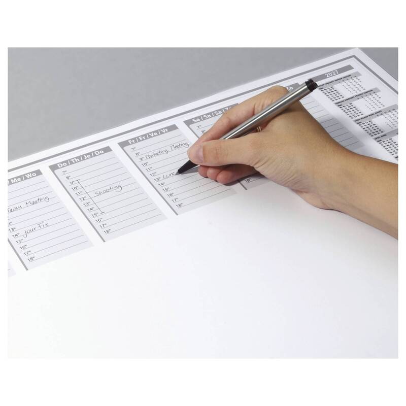 Sigel Schreibunterlage Wochenplan 2026 2027 mit Schutzklappe 40 Blatt Weiß - 4004360767197